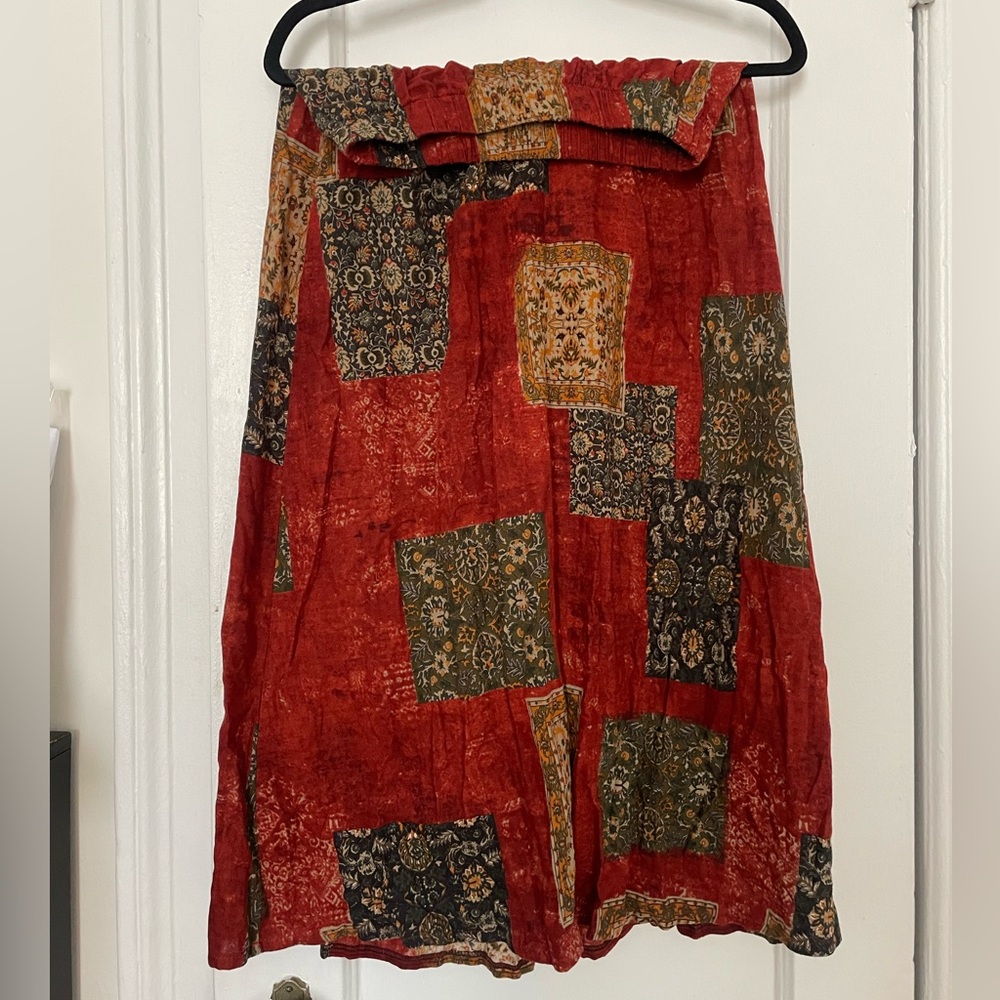 Thrifted maxi skirt (ankle length) persian print